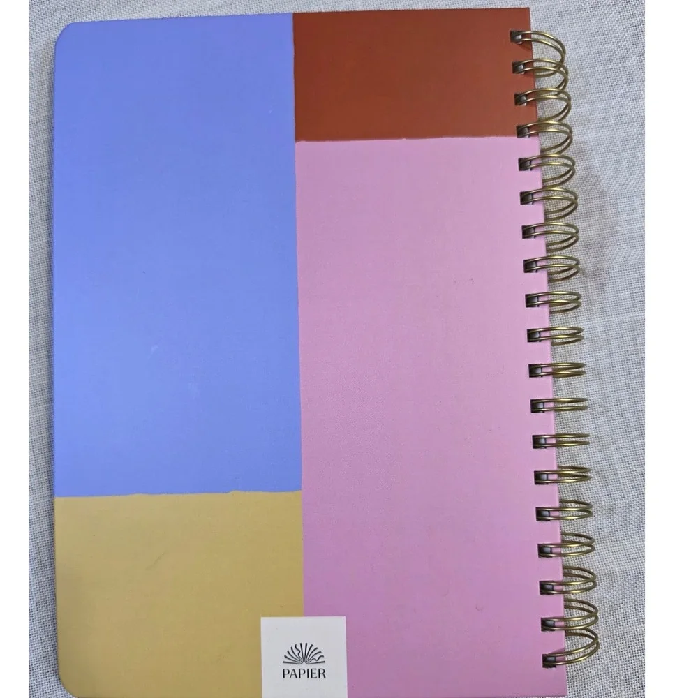 Papier Daily Productivity Planner Undated Hardcover Spiral Journal 7.1x10 Multi